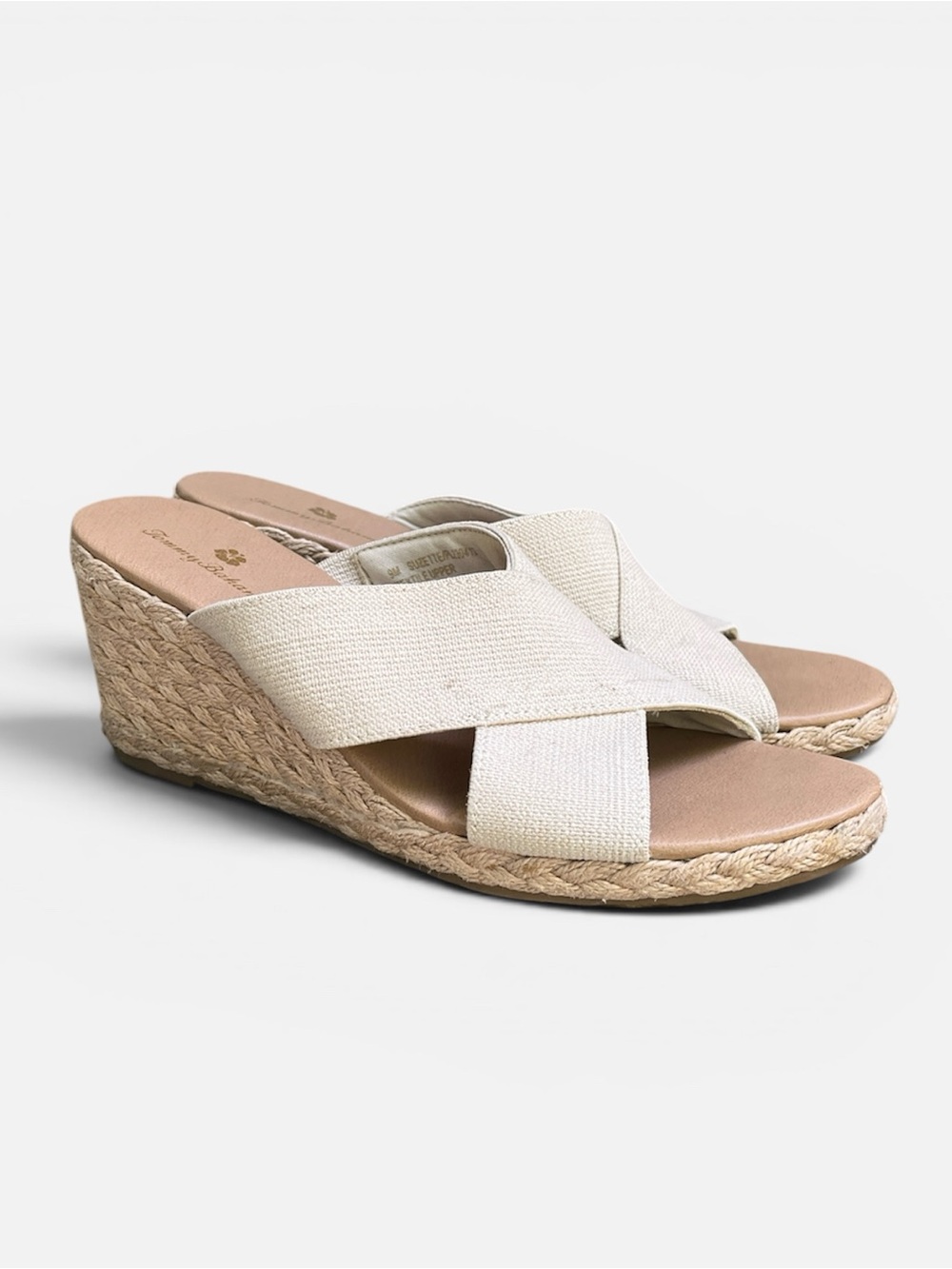 Tommy Bahama Suzette Espadrille Wedge Sandal Cream Size 9